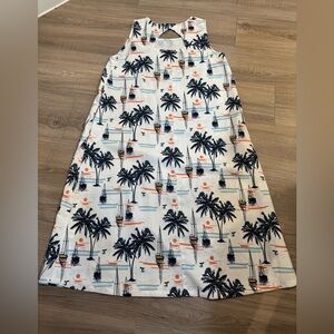 Tropical Print Midi Dress